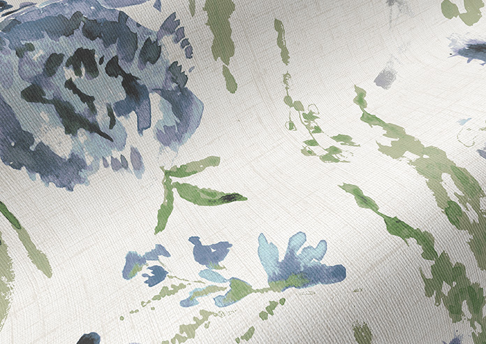 Watercolour Floral, Misty Blue - Twist&Fit Roller Blind - Image 4